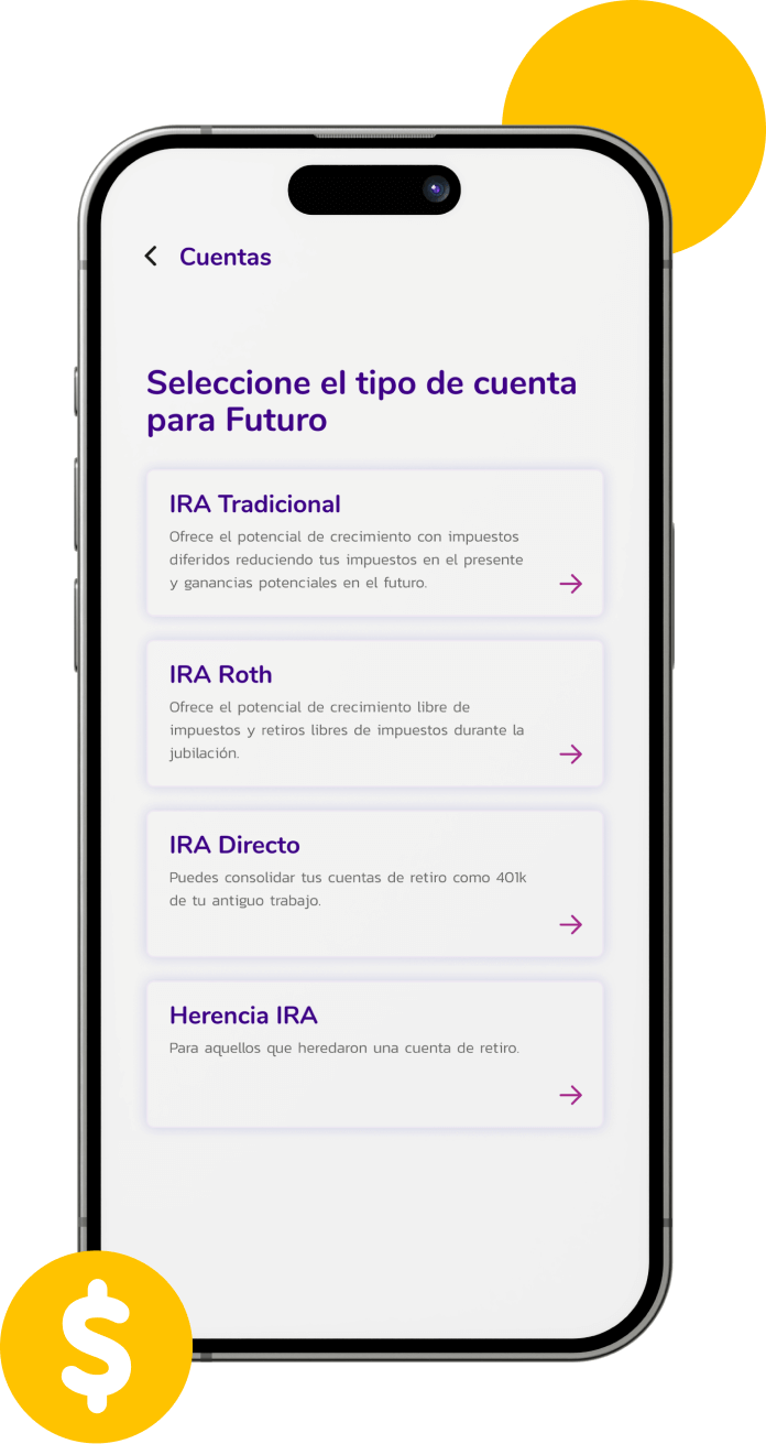 Elige tu cuenta de jubilación individual (IRA)<